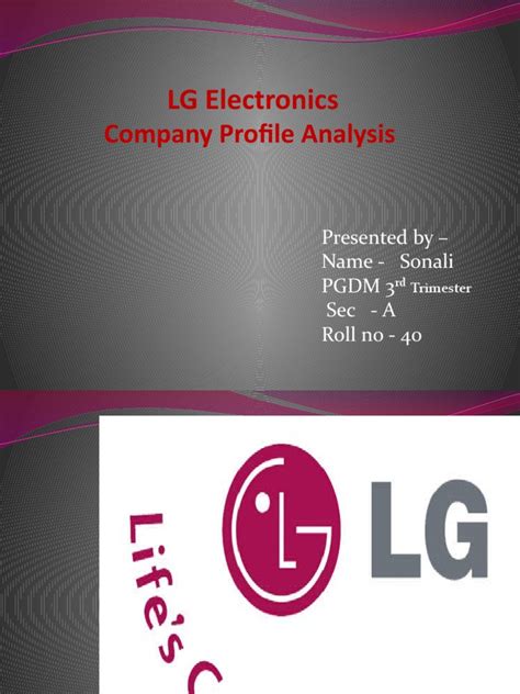 lg electronics zoominfo|LG Electronics Corporate Profile .